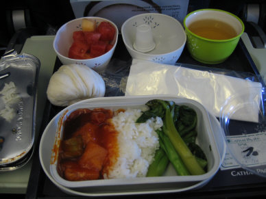 おきらく台湾研究所 キャセイパシフィック航空2 機内食 ベジタリアン